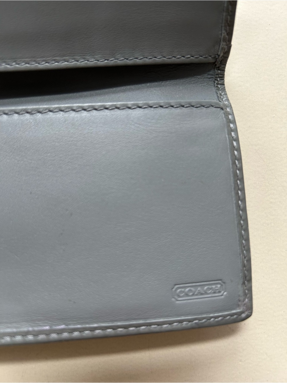 Coach Gray Signature Continental Wallet - Picture 5 of 6